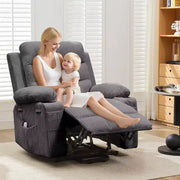 Sillón reclinable elevador eléctrico, reclinables eléctricos para ancianos con calor y masaje, asistencia para levantarse con portavasos, bolsillo lateral, para sala de estar
