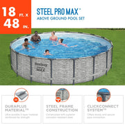 Piscina elevada redonda Bestway Steel Pro MAX con bomba y cobertor
