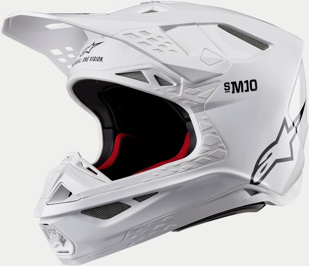 Casco de Motocross Alpinestars Supertech S-M10 Solid 2024 (Blanco, L (59/60))