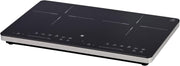 Placa de inducción doble WMF Kult X, 2 fuegos, placa de cocción hasta 28 cm, 2 zonas de cocción, 8 niveles, detección de ollas, pantalla táctil, vitrocerámica, función de temporizador, 3500 W