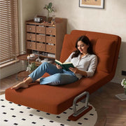 Sillón convertible individual, sofá cama, sillón cama plegable 3 en 1 para espacios pequeños, respaldo de 5 niveles, con cojín, apoyabrazos y patas de metal, C, ancho 65 cm