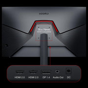 Monitor Gaming KOORUI de 27 pulgadas, 240Hz, FHD, 1ms, Adaptive Sync (1920 x 1080p, DCI-P3 90%, SRGB 100%, HDMI, DisplayPort, VESA 75x75)