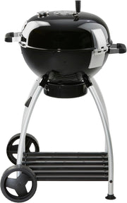 Barbacoa de carbón esférica RÖSLE No.1 Sport F50, barbacoa de carbón de alta calidad con entrada de aire ajustable, bisagra en la tapa, termómetro en la tapa, estante estable, superficie de parrilla extragrande y cámara de cocción