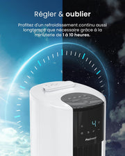 Enfriador de aire Pro Breeze OmniAir 7L 3 en 1, 7 velocidades, 3 modos, oscilante, temporizador de 10 h, climatizador portátil sin evacuación, silencioso, sin conductos, ventilador enfriador de aire
