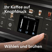 Cafetera superautomática Philips Serie 5500 – Sistema de leche LatteGo, 20 especialidades de café frías y calientes, 40% más silenciosa con SilentBrew, QuickStart, Negro/Gris (EP5544/50)