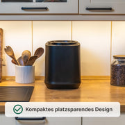 Compostador de cocina eléctrico 4L | Transforma tus residuos en abono con un clic | Compostador eléctrico WeEarth (Negro)