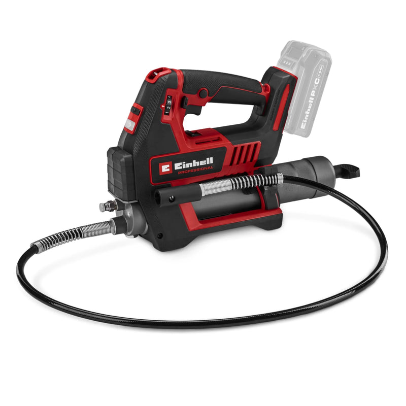 Engrasadora a batería TP-GR 18/690 Li 18 V 690 bar 295 ml/min 2 velocidades con manguera de 120 cm y correa de transporte sin batería