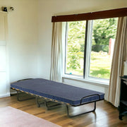 Dmora Cama plegable con somier de láminas y colchón, mide 190x80x30 cm