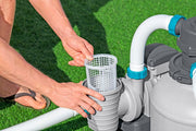 Bomba de filtrado de arena Bestway para piscina sobre suelo 8 327 L - 55,5 cm x 44 cm x 60 cm - Gris/Verde