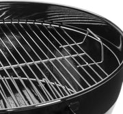 Barbacoa de carbón Weber Original Kettle E-5710 / Tapa y cuba de acero vitrificado, superficie de cocción de 57 cm, sistema de limpieza One-Touch, termómetro integrado en la tapa, trípode, negro