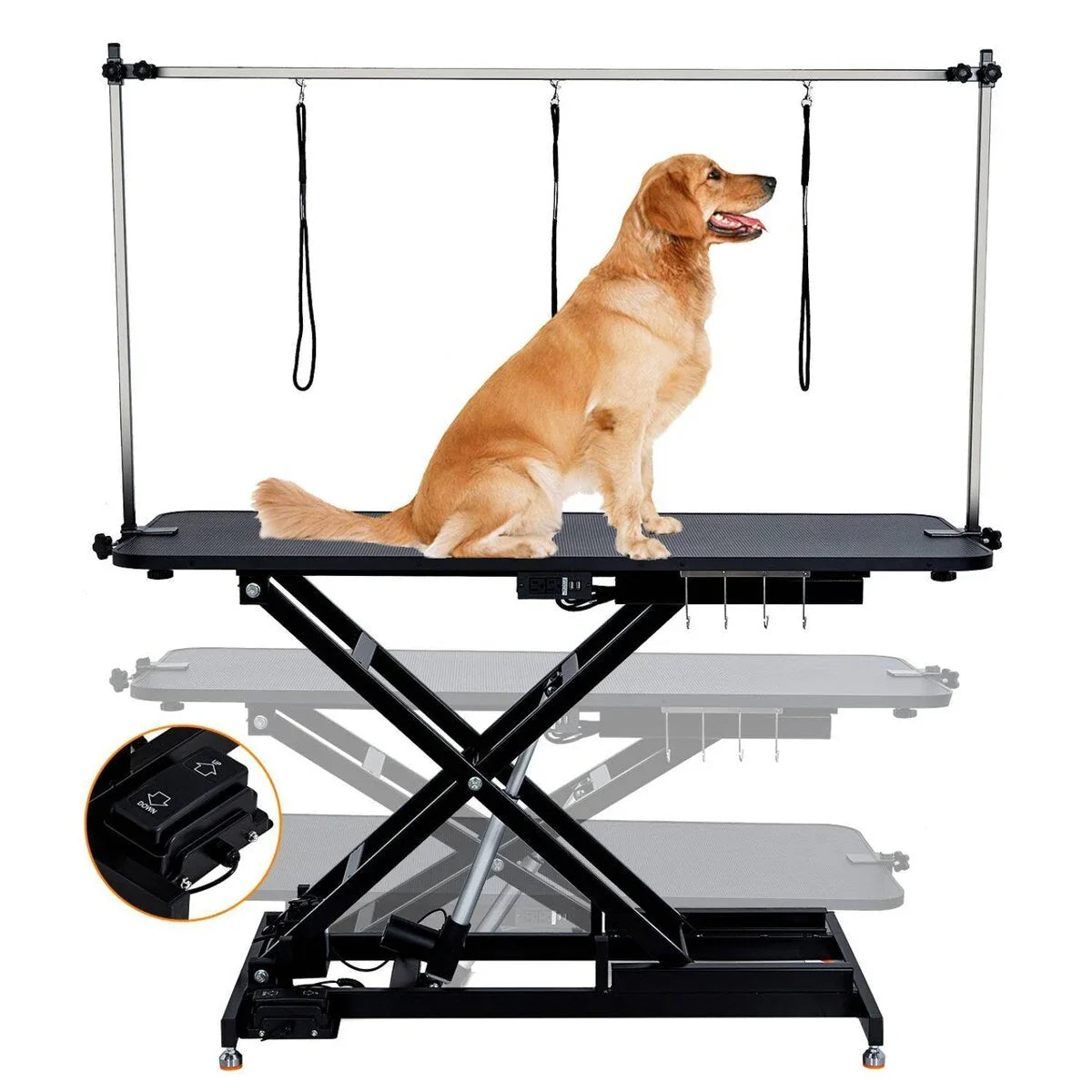 Mesa de peluquería canina hidráulica de 60" con altura ajustable