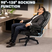 Silla de oficina ejecutiva Bossin para personas grandes y altas, silla ergonómica de 500 libras con soporte lumbar ajustable, respaldo alto y piel sintética para computadora