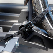 Portabicicletas de enganche Fischer ProlineEvo 2, para 2 bicicletas hasta 60 kg de carga útil, apto para bicicletas eléctricas, premontado, bloqueable, plegable