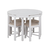 Juego de comedor redondo compacto de 5 piezas Harrisburg Tobey