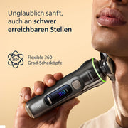 Afeitadora i9000 Prestige Ultra, afeitadora en seco y húmedo para hombre, adriatic, sensor de presión y movimiento, estilizador de barba 5+1, estación de limpieza, estuche de carga UV y estuche de viaje (modelo XP9402/46)