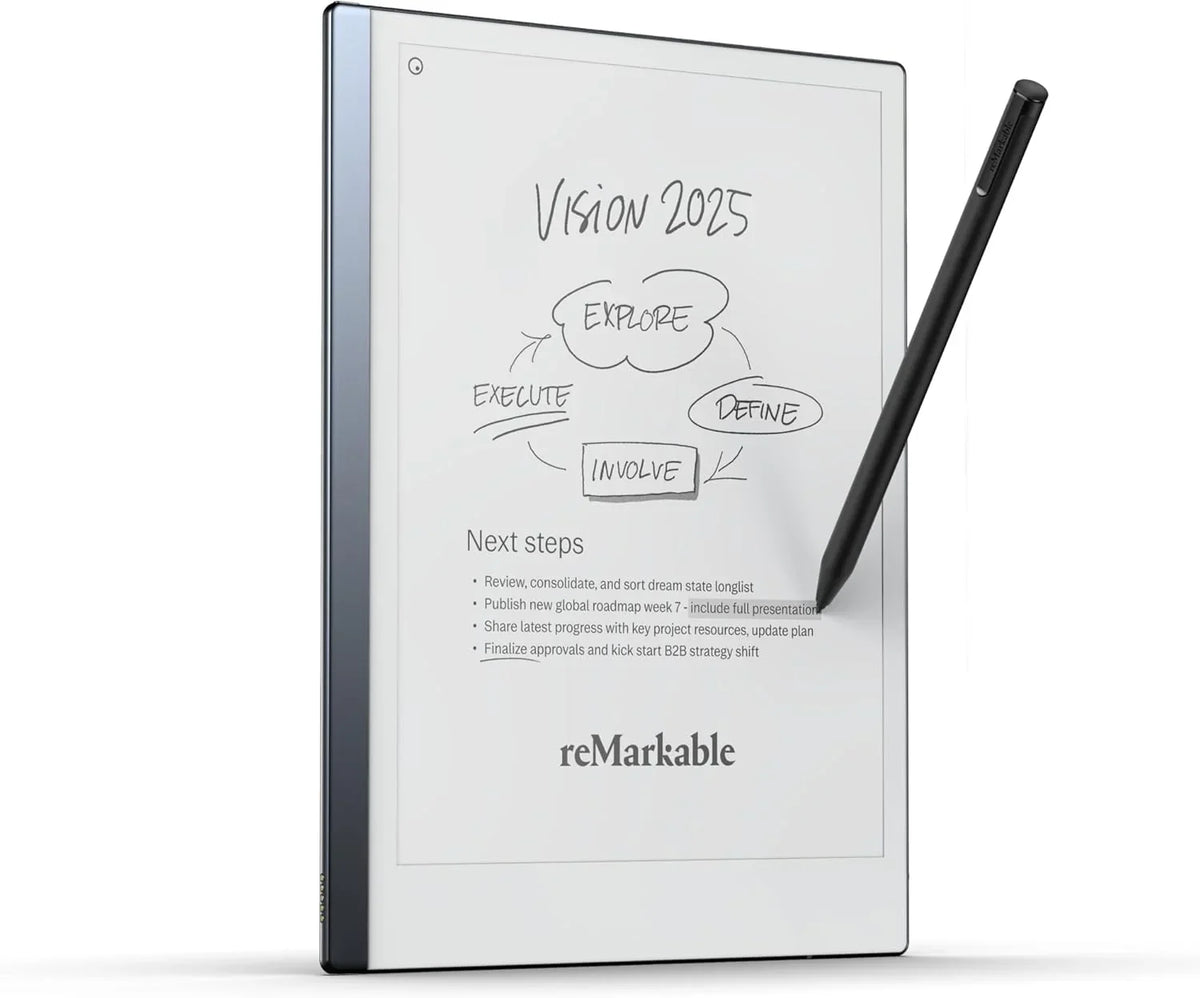 reMarkable 2 tableta de papel de 10,3 pulgadas, tableta para notas de tinta electrónica, lápiz Marker Plus con borrador, dispositivo digital para notas y escritura, paquete.