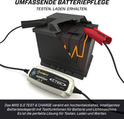 CTEK MXS 5.0 Test & Charge, cargador de batería de 12 V, mantenedor de batería, cargador para coche y camión, prueba la batería y el alternador, programa de desulfatación y modo de reacondicionamiento
