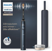 Philips Sonicare DiamondClean Prestige 9900 – Cepillo de dientes eléctrico con SenseIQ, cabezal A3 Premium All-in-One y estuche de carga en azul medianoche (modelo HX9992/12)