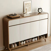 Mueble zapatero moderno de madera para recibidor, tamaño mediano