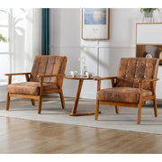 Juego de 2 sillas decorativas de estilo moderno de mediados de siglo con mesa auxiliar