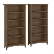 Librero alto de 5 estantes Salinas (juego de 2) de Bush Furniture