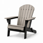 Silla Adirondack de Polywood gris/negro 95cm x 80cm x 90cm