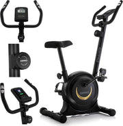 Bicicleta estática para adultos ZIPRO con resistencia magnética de 8 niveles, pantalla LCD, soporte para teléfono y sillín ajustable, bicicleta estática para entrenamiento cardiovascular, bicicletas deportivas portátiles (One S)