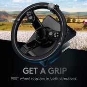 Logitech G Saitek Farm Sim Controller, paquete para Farming Simulator que consta de volante, consola de control, pedales de acelerador y freno, rango de giro de 900°, más de 38 botones, conexión USB, PC/Mac - Negro
