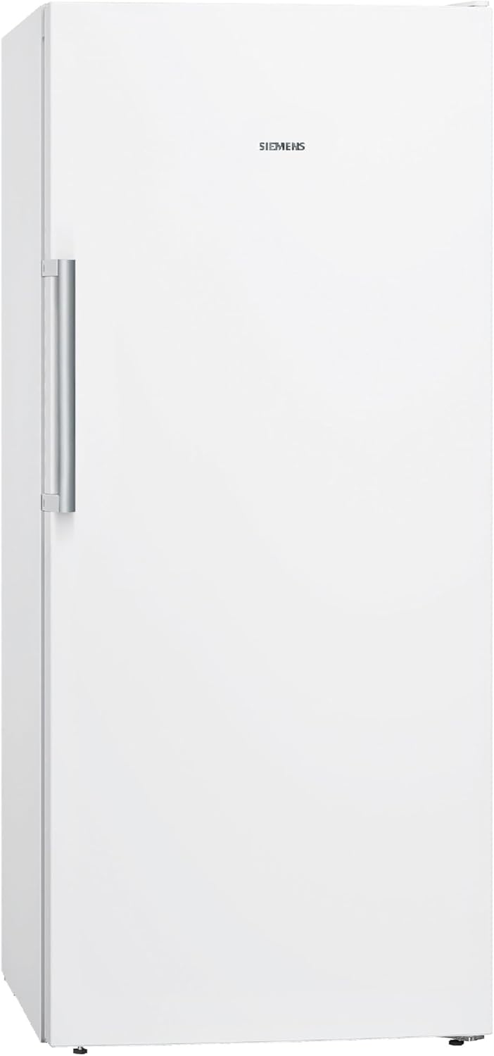 Congelador independiente Siemens GS51NAWCV iQ500, 161 x 70 cm, 289 L, noFrost nunca más tendrá que descongelar, bigBox espacio para alimentos congelados grandes, varioZone estantes y cajones de cristal flexibles, blanco