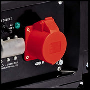 Generador eléctrico (gasolina) Einhell TC-PG 55/E5 (potencia máxima de 5500 W, potencia continua máx. de 5000 W, depósito de 25 l, motor de 4 tiempos, 2x 230 V, 1x 400 V, protección contra bajo nivel de aceite)