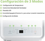 Aire Acondicionado Portátil COMFEE 9000 BTU/2300 Frigorías Breezy Cool Pro – Climatizador sin unidad exterior, Bajo Consumo, Control por App y Kit de Ventana – Refrigera, Ventila y Deshumidifica