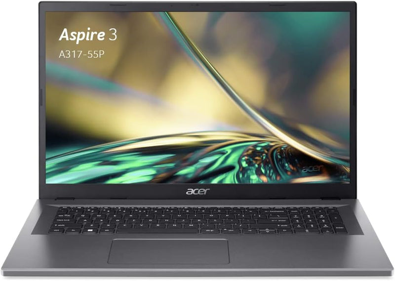 Acer Aspire 3 A317-55P-36YL Portátil 17,3'' Full HD, PC Portátil (Intel Core i3-N305, RAM 8 GB, SSD 512 GB, Intel UHD Graphics, Windows 10) - Teclado AZERTY (Francés), Portátil Gris