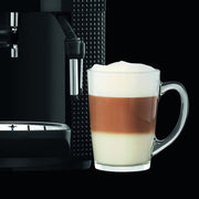 Cafetera espresso superautomática Krups Arabica Picto, boquilla de espuma de leche, función de 2 tazas, mando giratorio, limpieza fácil, cafetera, negra, EA810870
