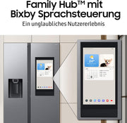 Frigorífico americano Samsung RS90F67BETEF, nevera con congelador AI, 178 cm, 614 l, dispensador de hielo/agua con depósito, Family Hub, modo AI Energy y control por voz, aspecto de acero inoxidable
