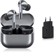 Buds3 Pro, Auriculares inalámbricos, Cancelación activa de ruido, Bluetooth, Plata, Audio 360, IA, Cargador de red incluido, (Versión FR)