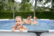 Kit de piscina Bestway Steel Pro Max con bomba de filtro Ø 305 x 76 cm, gris claro, redonda