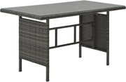 Conjunto de salón para jardín SVITA Monroe, muebles de salón de ratán sintético, grupo de asientos, gris