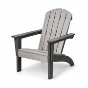 Silla Adirondack de plástico gris, 88 cm de altura