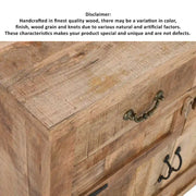 Consola de gabinete de 39 pulgadas estilo granja artesanal con 2 cajones de madera de mango y almacenamiento de 2 puertas, marrón rústico
