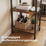 Juego de mesa de bar y taburetes HOKEEPER para 2 personas, barra de cocina, juego de mesa de pub, sala de estar, comedor (retro)