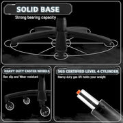 Silla de oficina ejecutiva Bossin para personas grandes y altas, silla ergonómica de 500 libras con soporte lumbar ajustable, respaldo alto y piel sintética para computadora