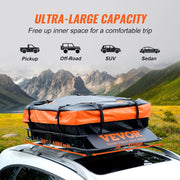VEVOR Portaequipajes para Coche 1305×915×127 mm Carga 90,7 kg Cesta de Techo de Acero Portaequipajes Universal Bolsa de Transporte Impermeable para Transportar Material de Camping SUV Vehículos Viaje
