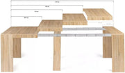 CONCEPT USINE | BELLI - Mesa consola extensible de madera | 2,35 m | Diseño moderno | 8 plazas con extensión | Madera resistente | 75x90x47 cm | Montaje rápido | Perfecta para salón, comedor