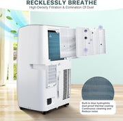Aires acondicionados portátiles, AC portátil de 12000 BTU para habitaciones de hasta 550 pies cuadrados, AC 3 en 1 con enfriamiento rápido, deshumidificador y ventilador de tres velocidades, temporizador de 24 h/control remoto/ultra silencioso para