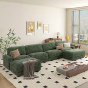 Sofá seccional modular extra grande Dyonery 158, tela de CHENILLE con asiento profundo, montaje sin herramientas