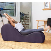 Avana Sleek Chaise Lounge para yoga - Fabricado en EE. UU. - Ideal para estiramientos, relajación, ejercicio y más, 60 pulgadas de largo x 18 pulgadas de ancho x 26 pulgadas de alto, gris claro
