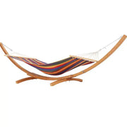 Soporte para hamaca, soporte universal resistente de madera para exteriores, resistente a la intemperie, capacidad de 475 libras, curvado para patio, jardín, interior