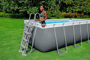 Kit de piscina sobre suelo Bestway Steel Pro Max - 412 cm x 201 cm x 122 cm - Gris oscuro