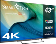 Smart Tech TV QLED 4K UHD 43" (109 cm) 43QW02V Web OS TV - 4xHDMI - 2xUSB - Dolby Vision - Dolby Atmos
