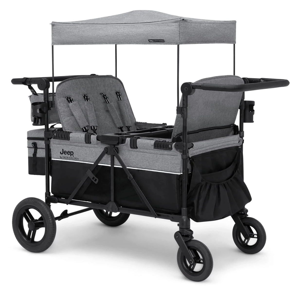 Cochecito tipo vagón Jeep Wrangler Deluxe de 4 plazas de Delta Children